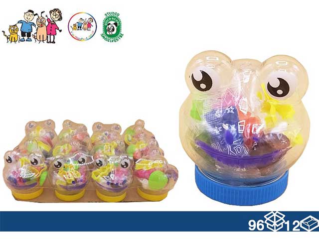 Plast.mini frog 6 pezzi+2formine