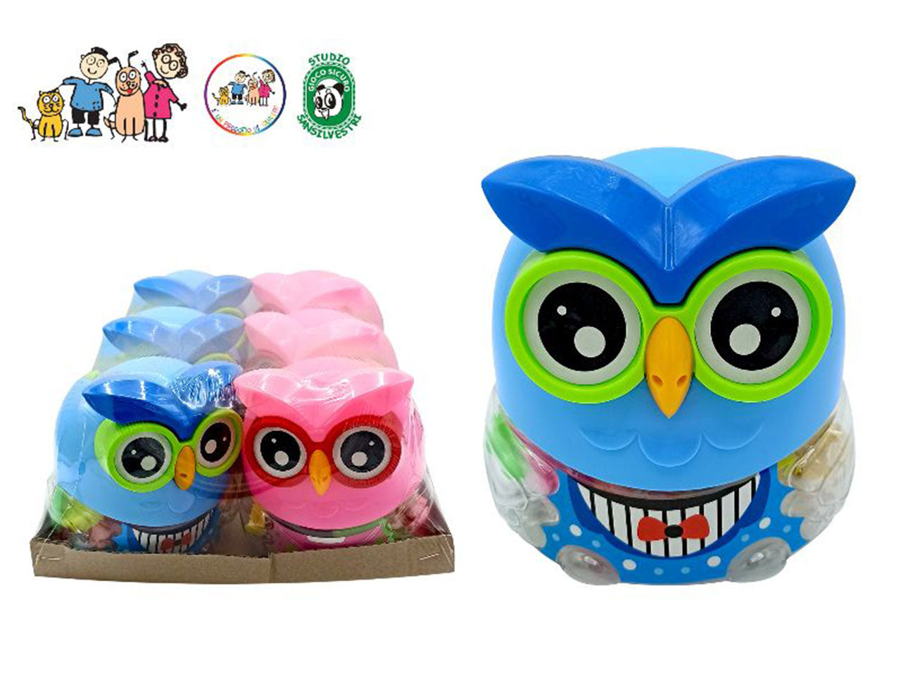 Plastilina tutteforme gufo 13cm 12 pezzi piu' 3 forme