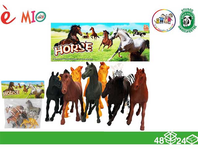 animale cavallo 6pz 34x28