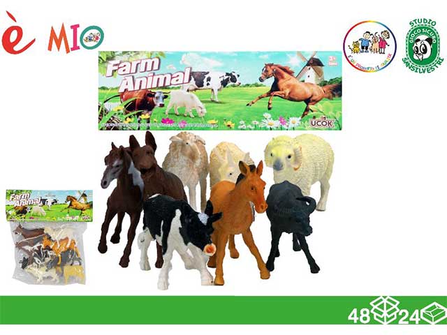 animali fattoria 8pz 31x26