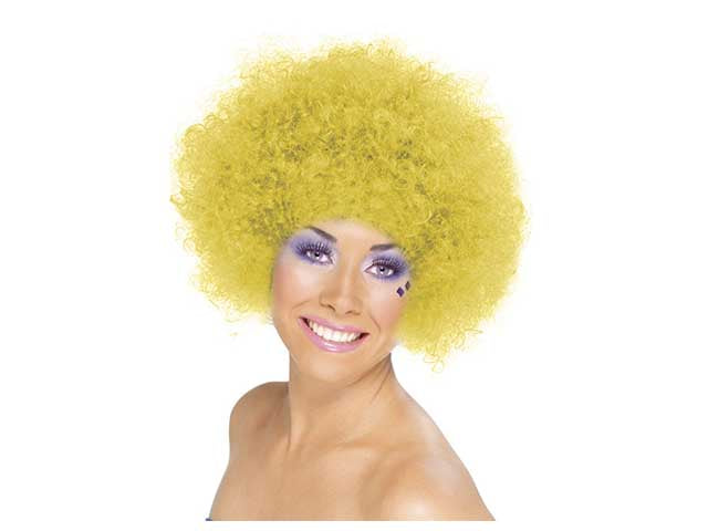 Parrucca riccia gialla 038758 $
