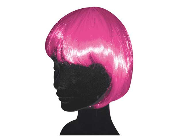 Parrucca carre' rosa shocking 038761 $