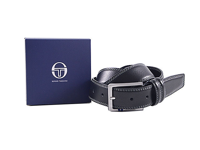 Cintura rivestita in pelle colore nero