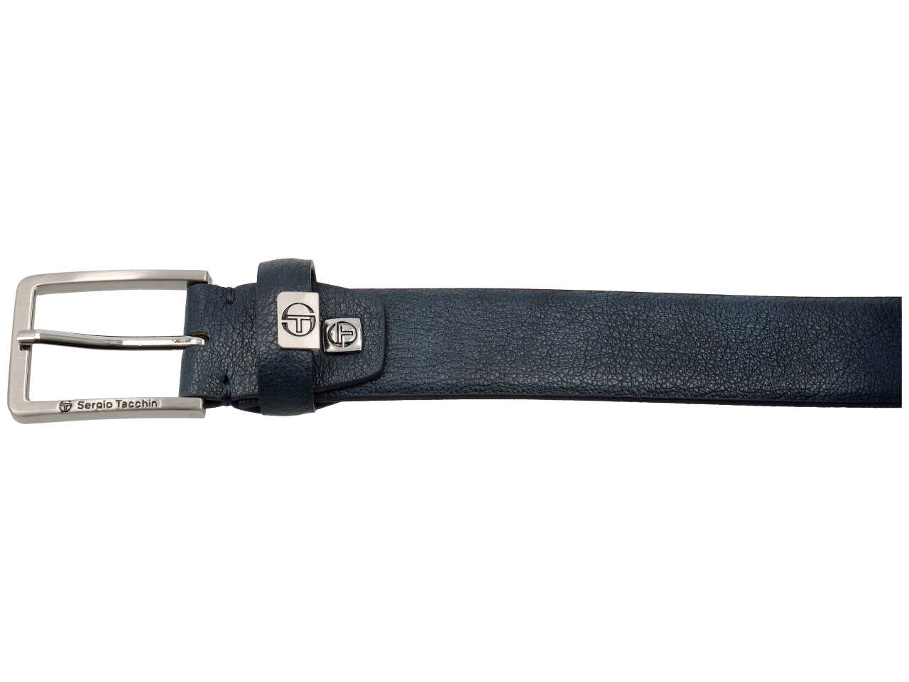 Cintura foderata in pelle colore blu