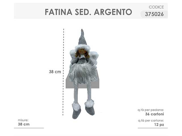 fatina 38cm seduta argento 375026