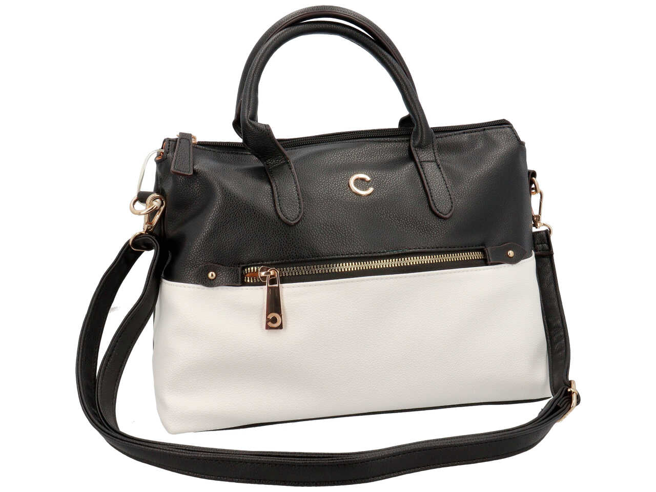 Borsa da donna first collection a mano colore nero composizione: 100% pelle sintetica