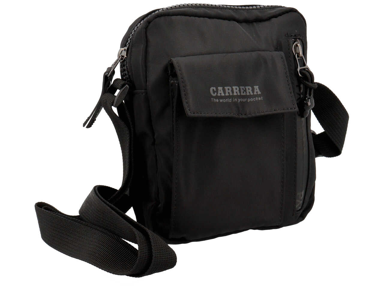 Borsa da uomo passport tracolla patta colore nero composizione: 100% nylon