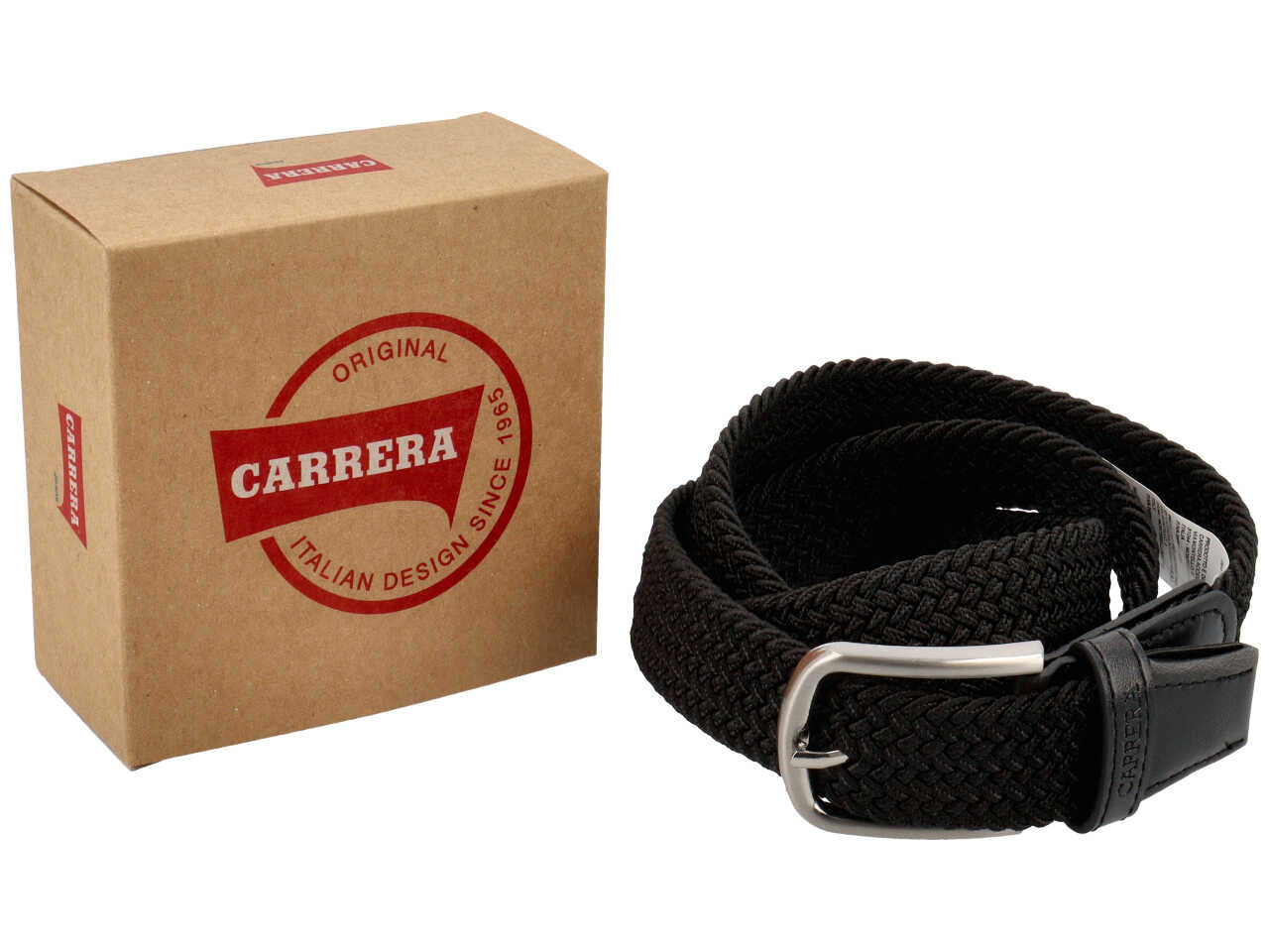 Cintura da uomo colore nero composizione: 80% elastic 20%pelle sintetica