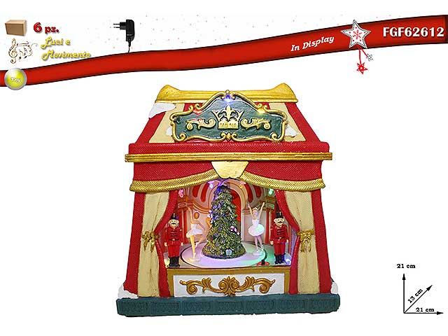 Giostrina con movimento, led e musica 21x13x21cm
