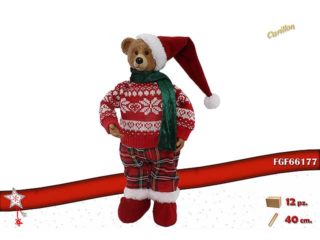 Orso carillon 40cm scozzese