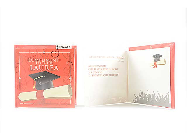 Biglietto musicale laurea
