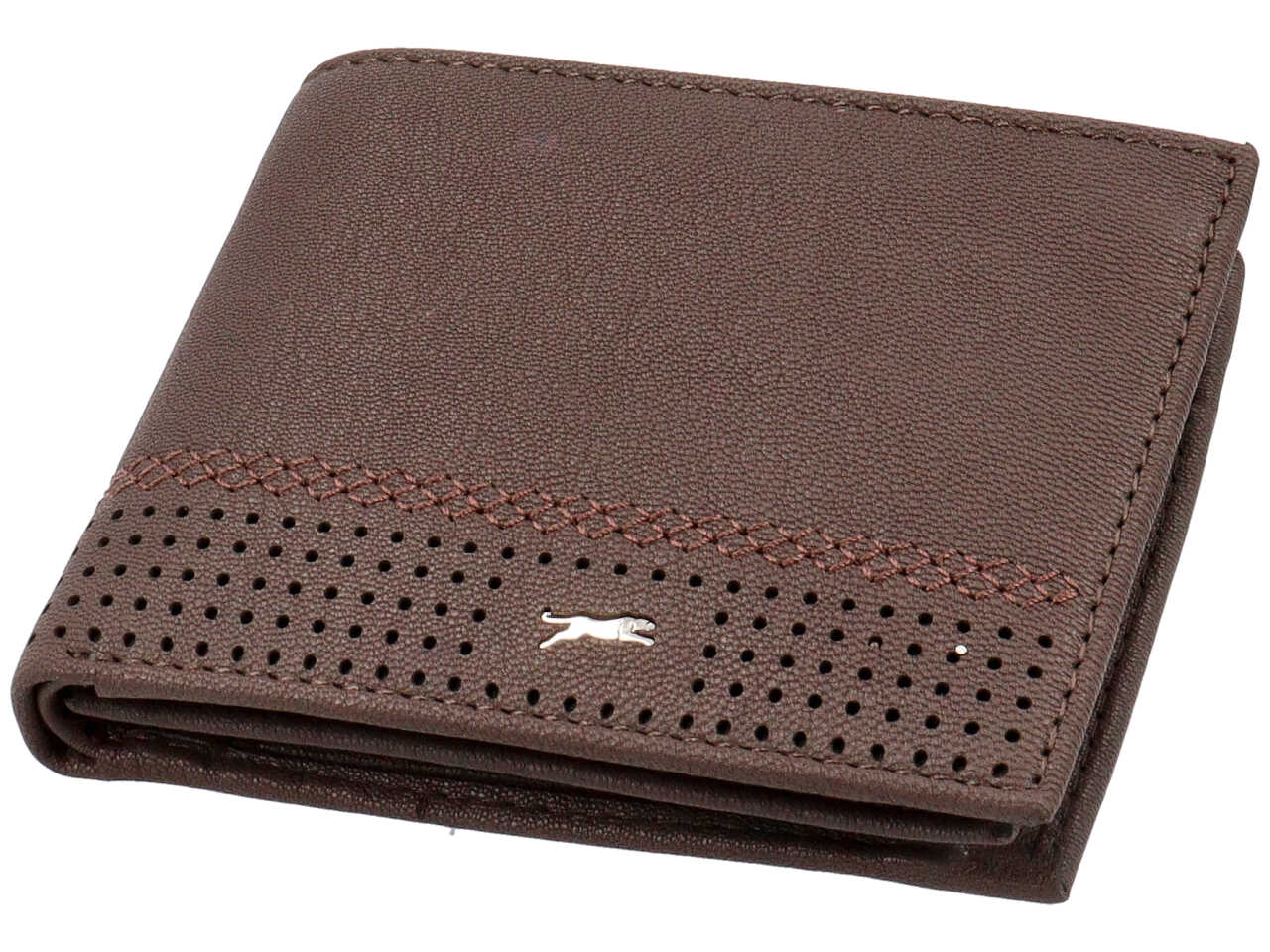 Portafoglio uomo jaguar vera pelle cioccolato