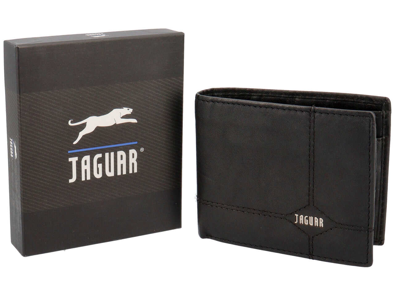 Portafoglio uomo jaguar vera pelle nero