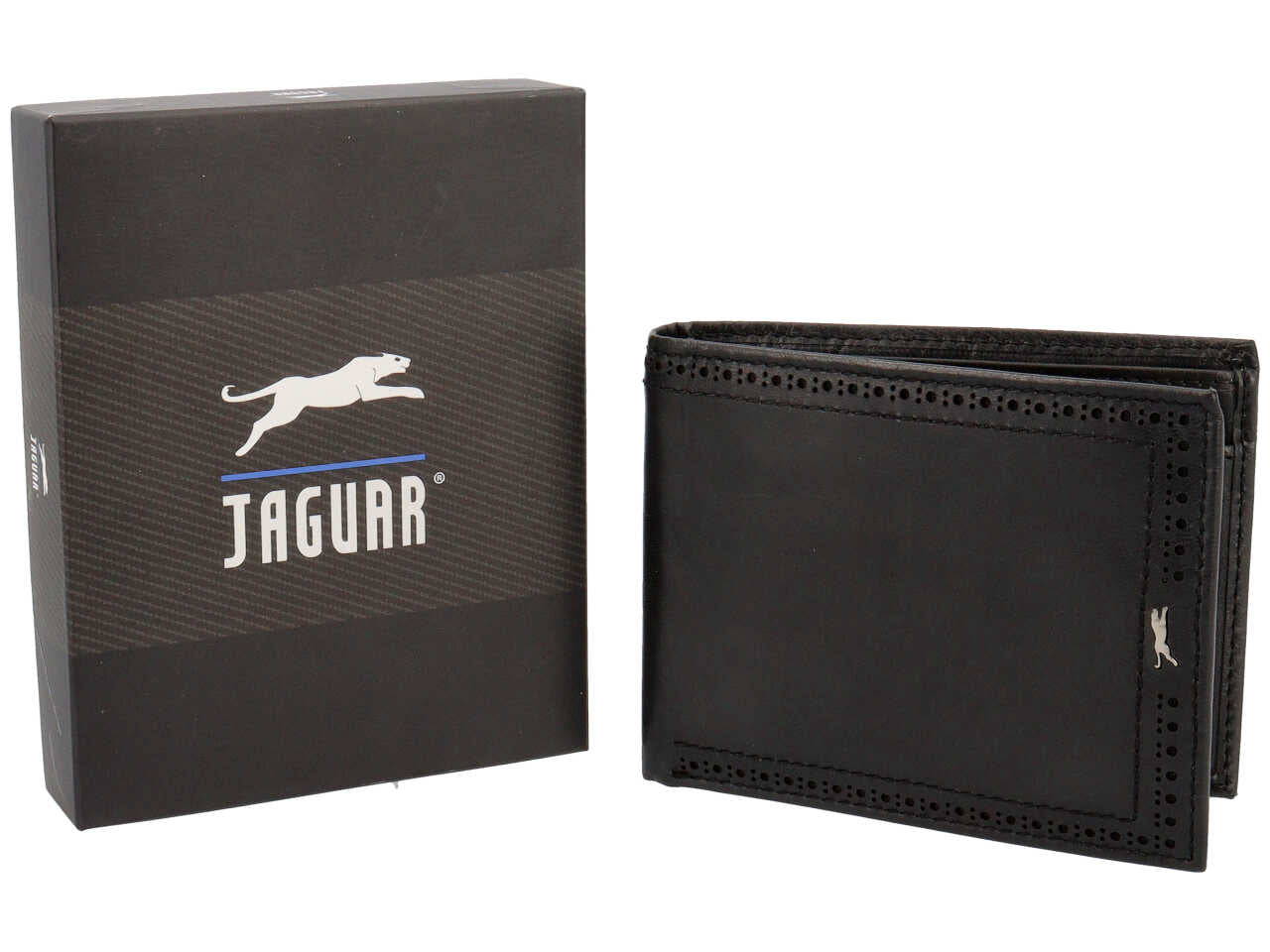 Portafoglio uomo jaguar vera pelle nero