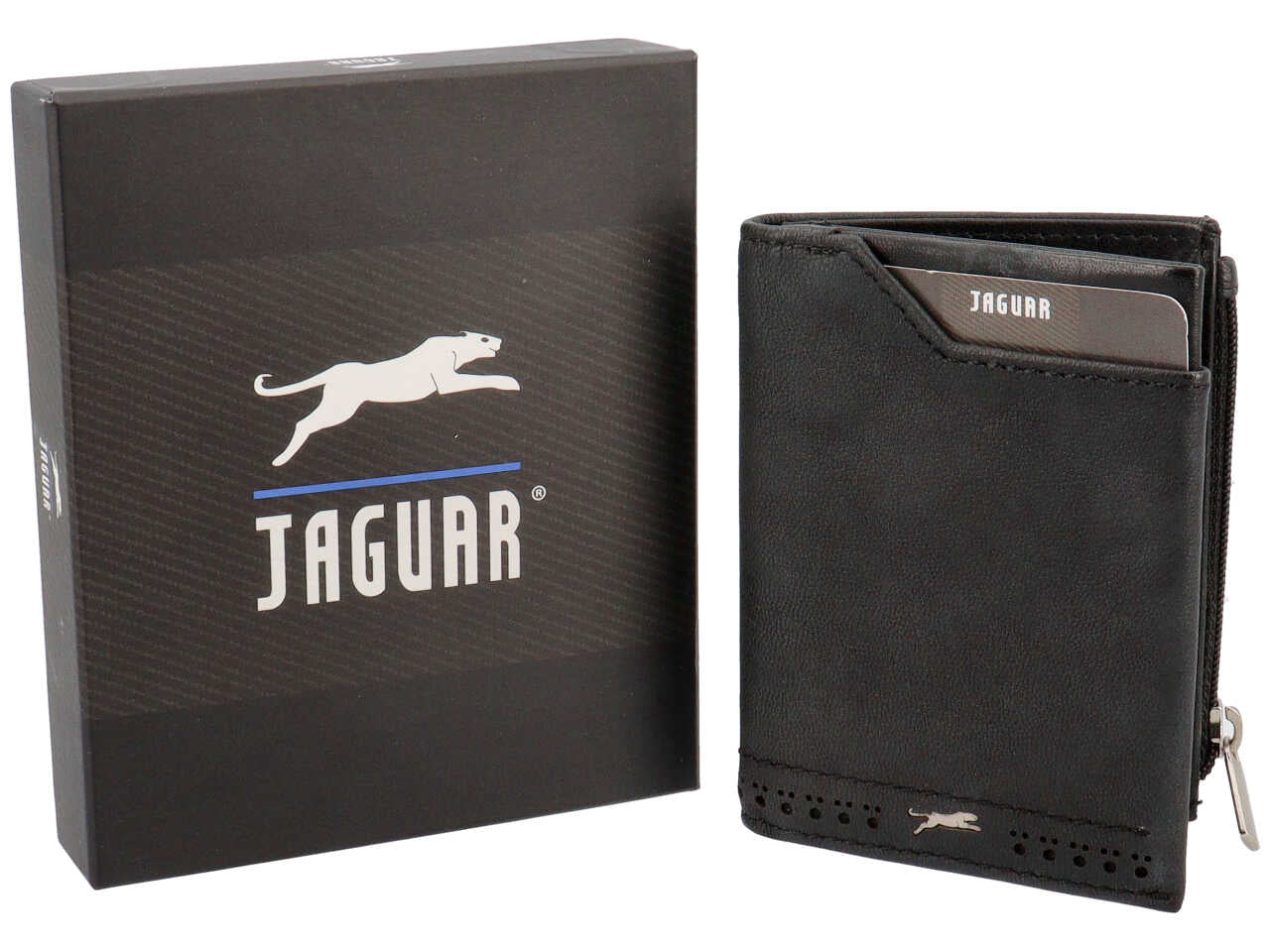Portafoglio uomo jaguar vera pelle nero