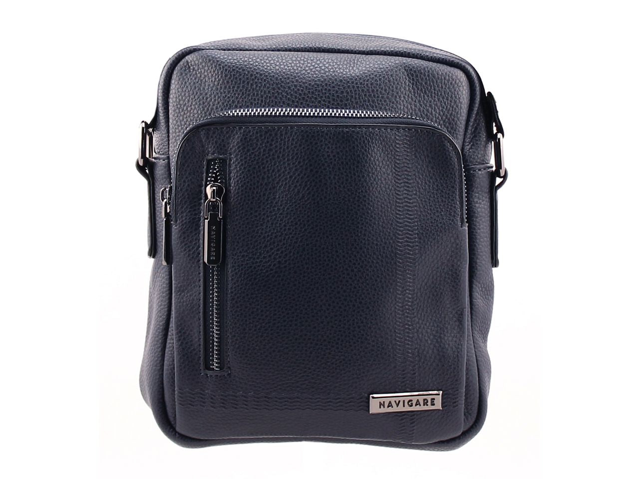 Borsello navigare in pelle sintetica misure 23x26x4,5cm colore blu