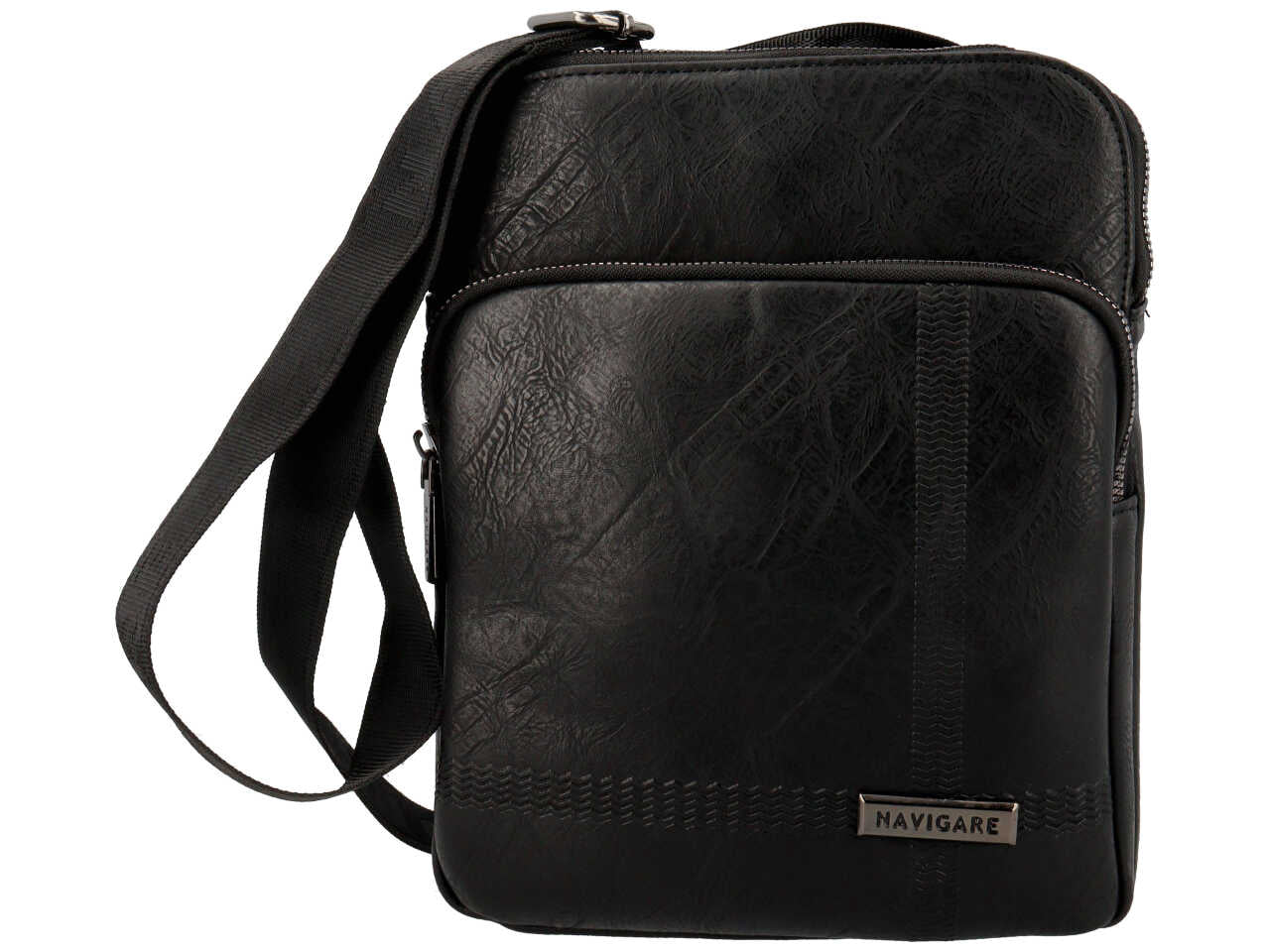 Borsello navigare in pelle sintetica misure 22x27,5x3,5cm colore nero