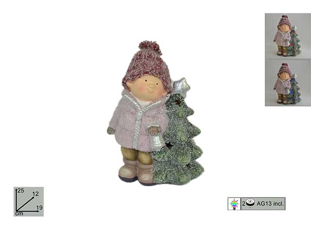 bambino con cappello lana+albero ro010509b