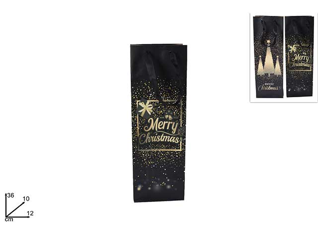 Busta nera m.christmas 36x12x10mi007648