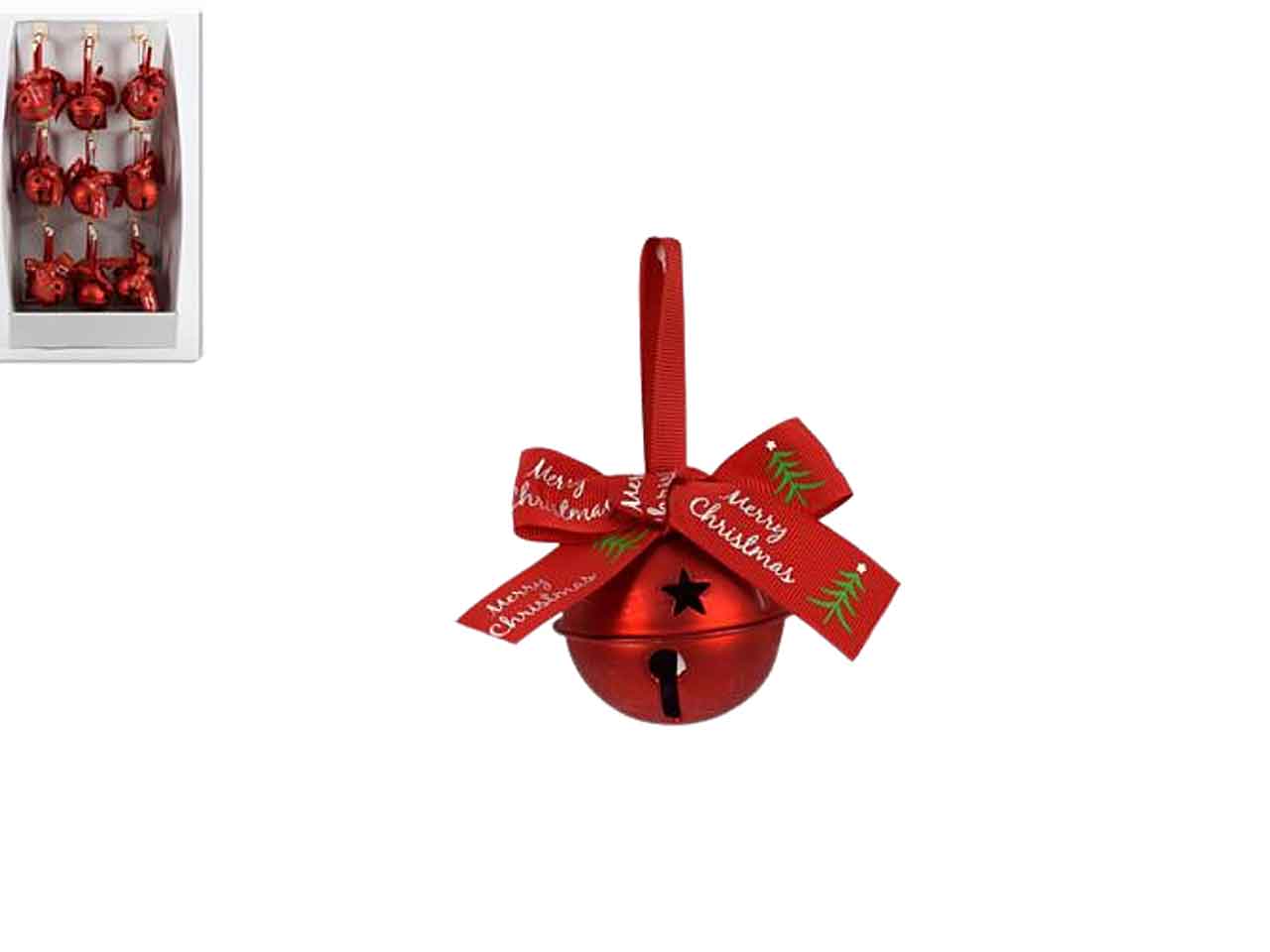 Pendente natalizio campanellino rosso 6cm
