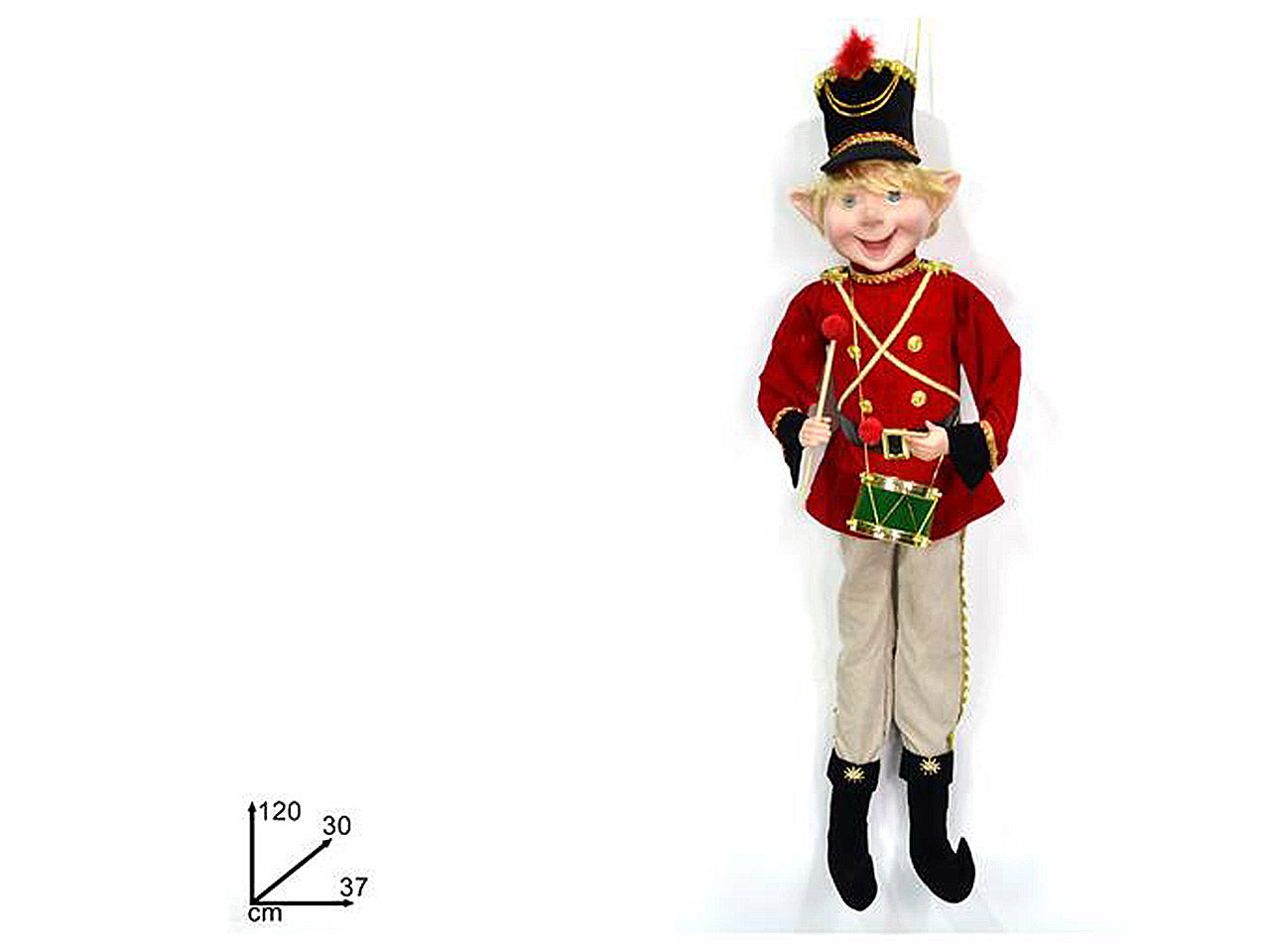 Elfo con tamburo 120cm mn001112a