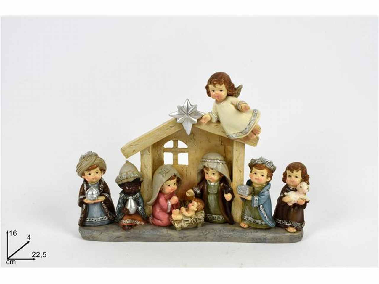 Nativita' con capanna 16x4x22,5cm