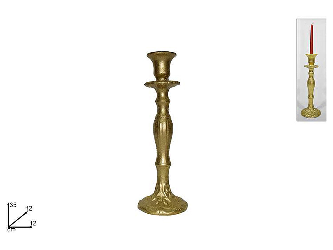 porta candela oro 35cm dx206524 gi009970