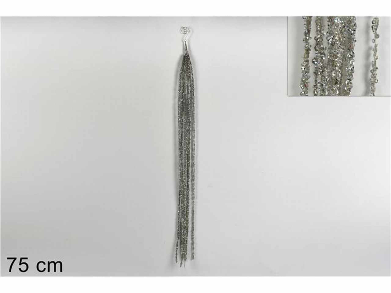Appendino fascina con paillettes cm75 silver