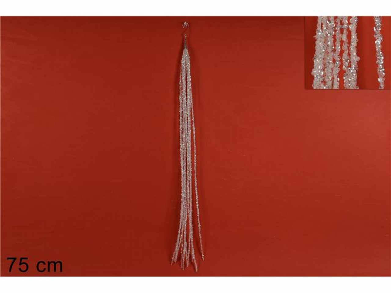 Appendino fascina con paillettes cm75 bianco
