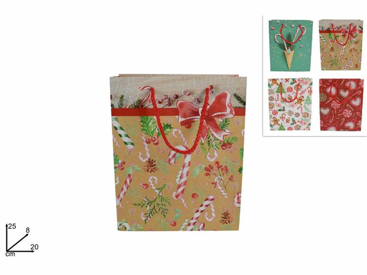 Busta shopper lecca lecca 25x20x8 cm