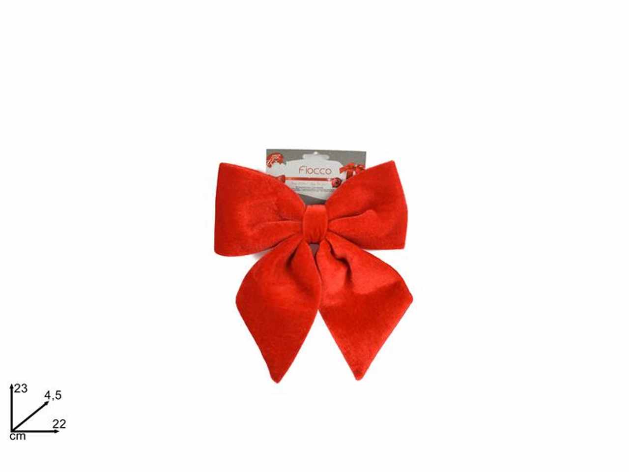 Fiocco 22cm velluto rosso