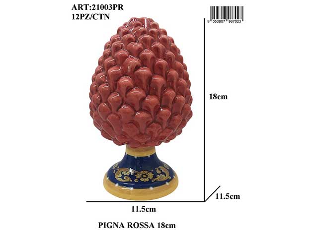 pigna 18cm rossa 21003pr