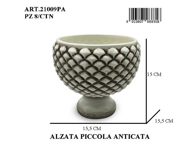 Alzata pigna anticata 15cm 21009pa