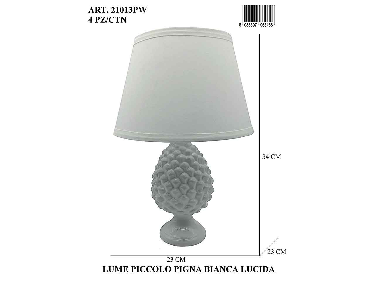 Linea pigna lume piccolo bianco lucido 21013pw