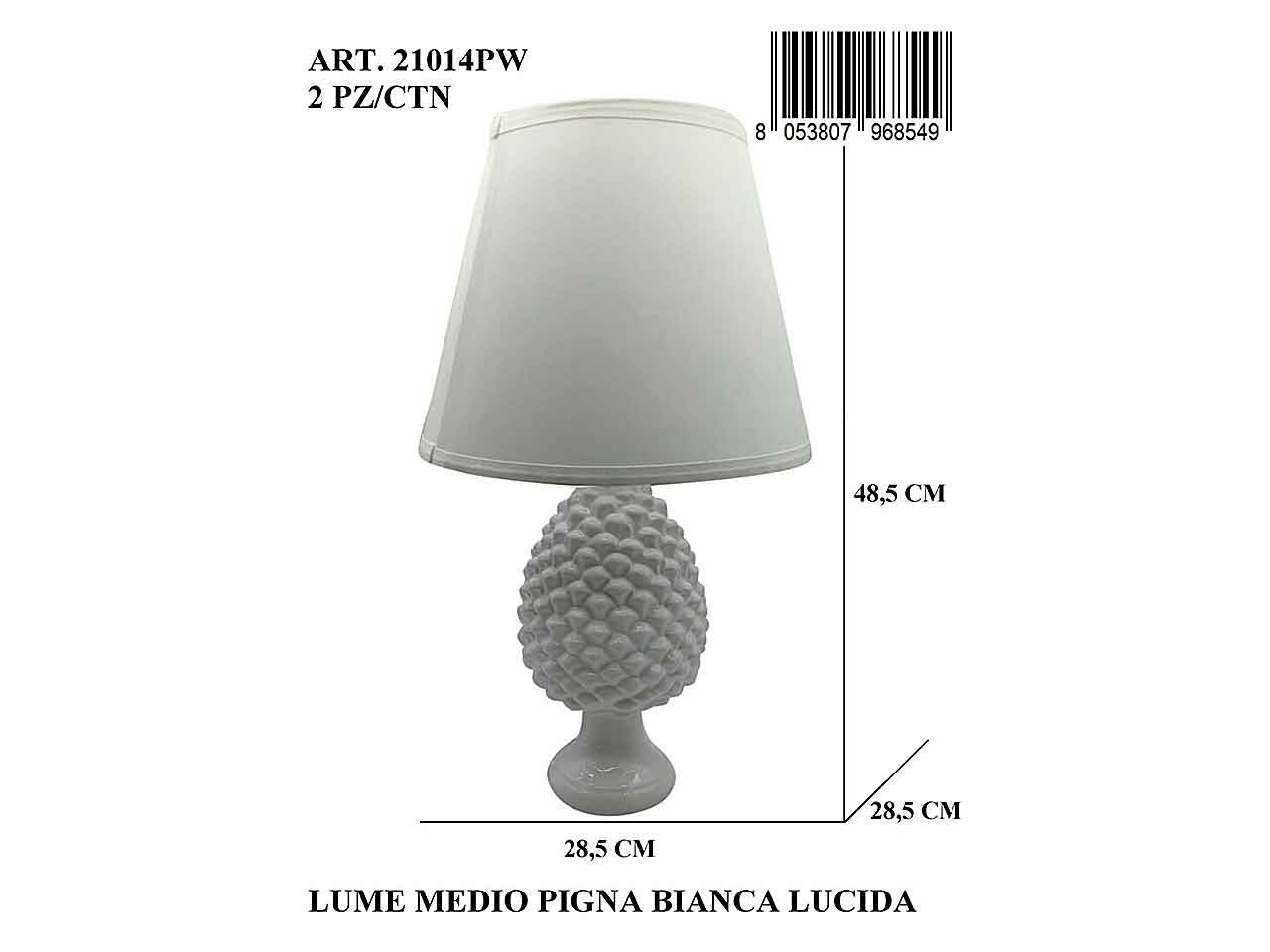 Linea pigna lume medio bianco lucido 21014pw