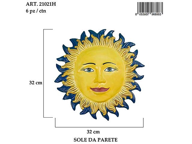 l.sole volto da parete 21021h