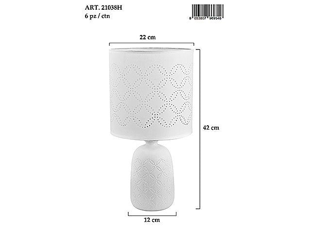 Lume grande bianco traforato 21038h