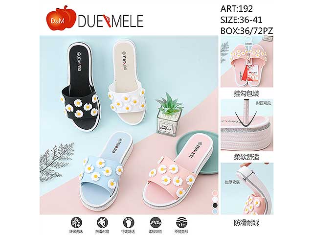 Ciabatta donna c/margherite 192
