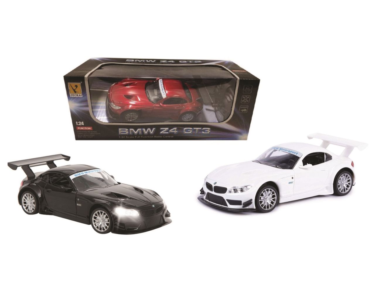 Bmw z4 gt3 auto radiocomandata 1:24 in 3 colororazioni