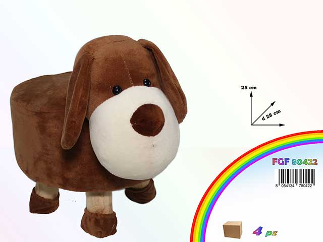 Sgabello legno c/cane 28x25cm