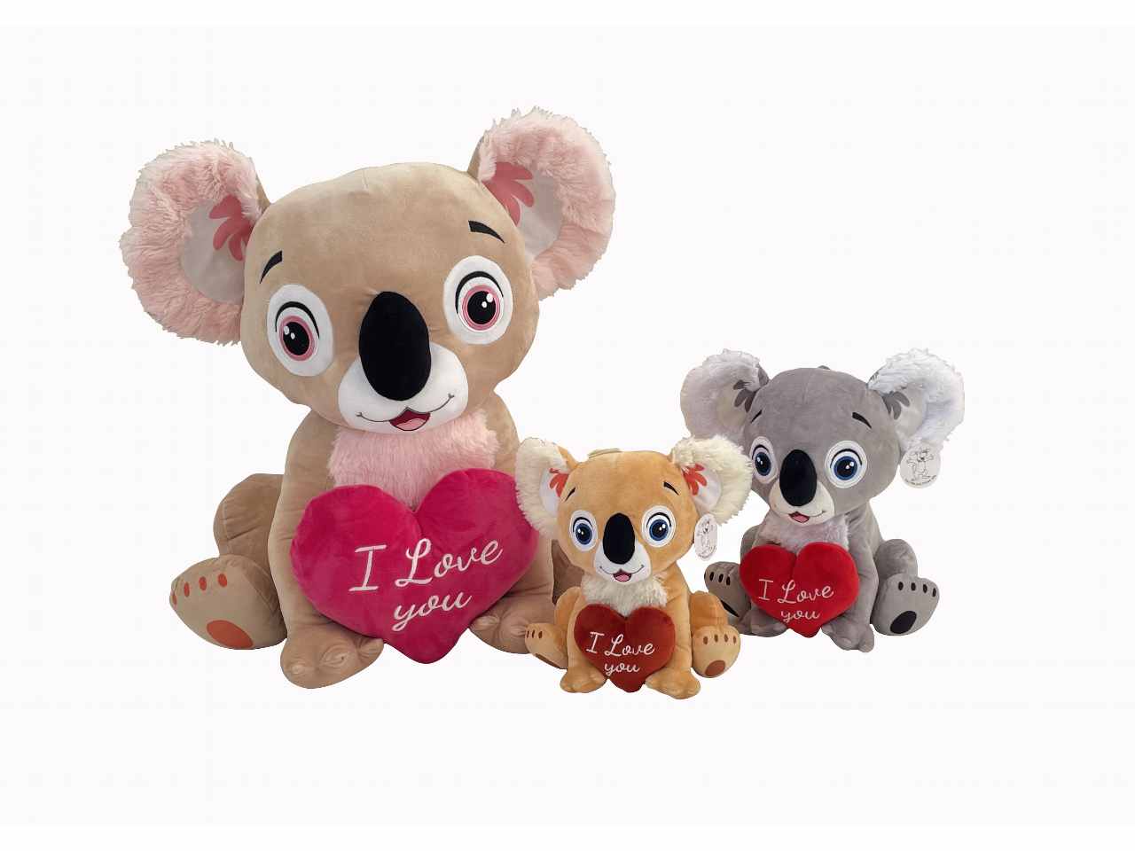 Peluche koala 55cm in 3 colori assortiti