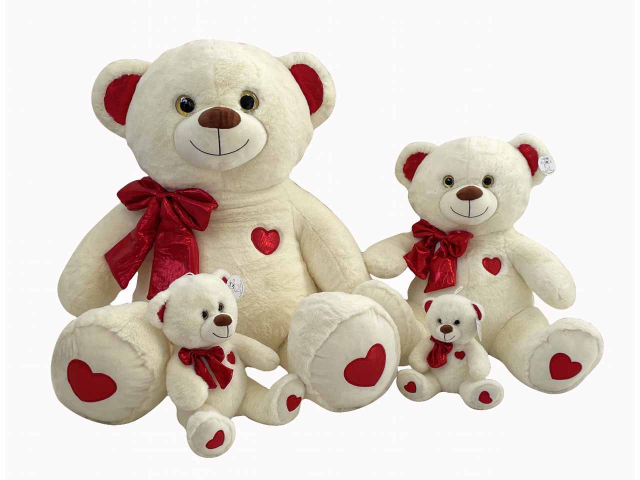 Peluche orsetto con cuoricino 80cm
