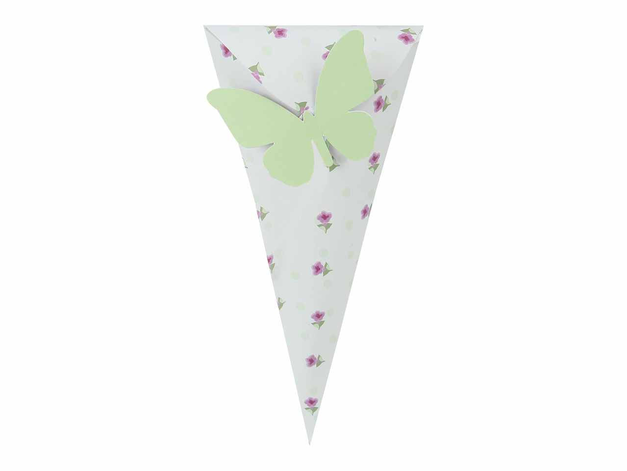 Scatola cono c/fiori lilla 10 pezzi 1015000200