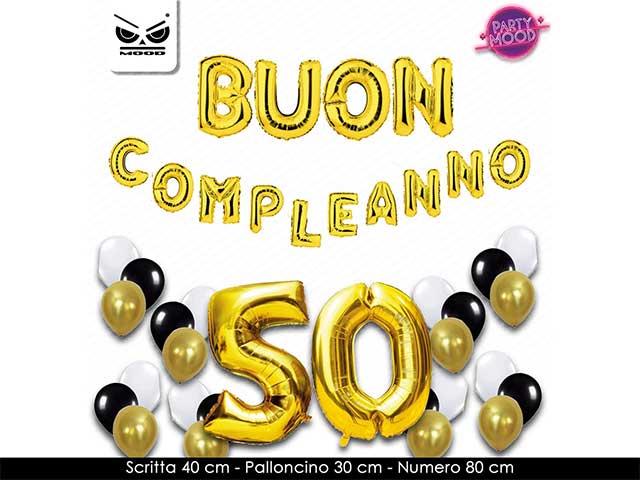 Palloncino 50compleanno 39 pezzi st4670