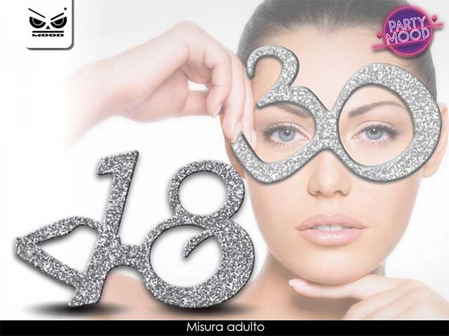 Occhiali silver glitter 18anni st5086