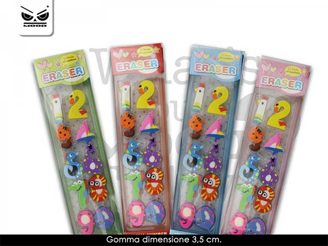 Gomma animali 10pz
