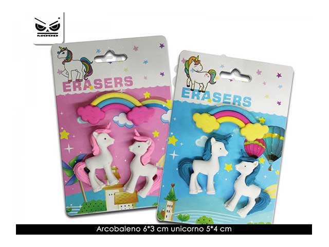 Gomma unicorno 3 pezzi