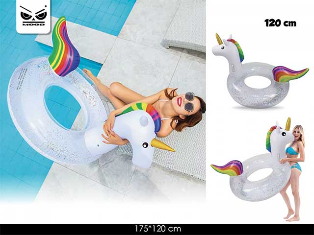 Unicorno gonfiabile con glitter xl