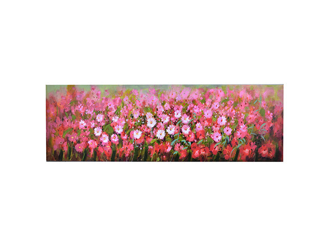 Quadro fiori rosa 50x150x3 54614080000