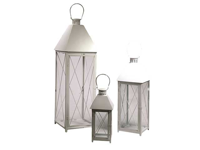 lanterna metallo bianca 3pz 3714430000